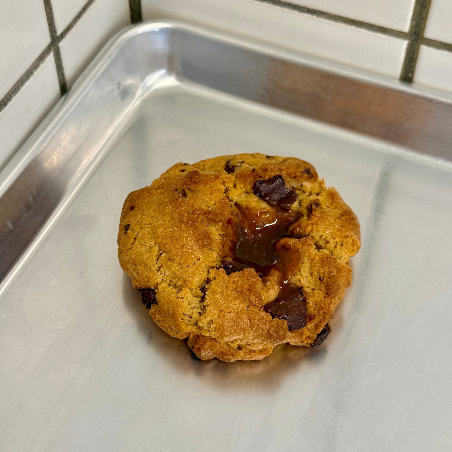 Salted Caramel Chocolate Chip Cookie