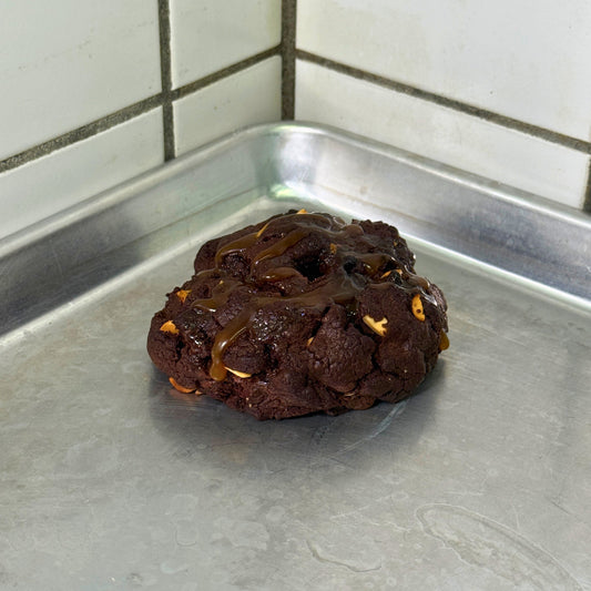Double Chocolate, Peanut & Caramel Cookie