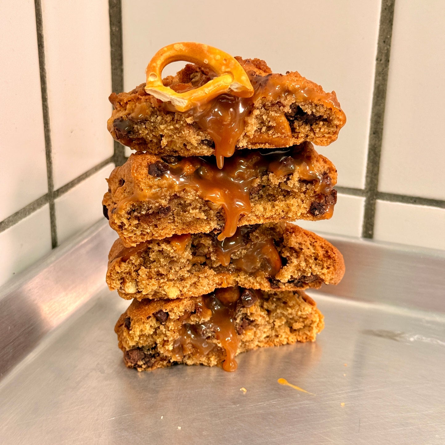 Pretzel Caramel Cookie